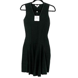NWT Opening Ceremony Moto Inset Flare Sleeveless V-Neck Stretch Knit Dress Small